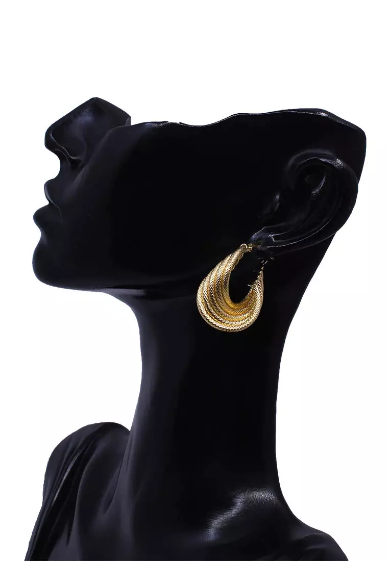 18K Japan Made Yellow Gold Earrings