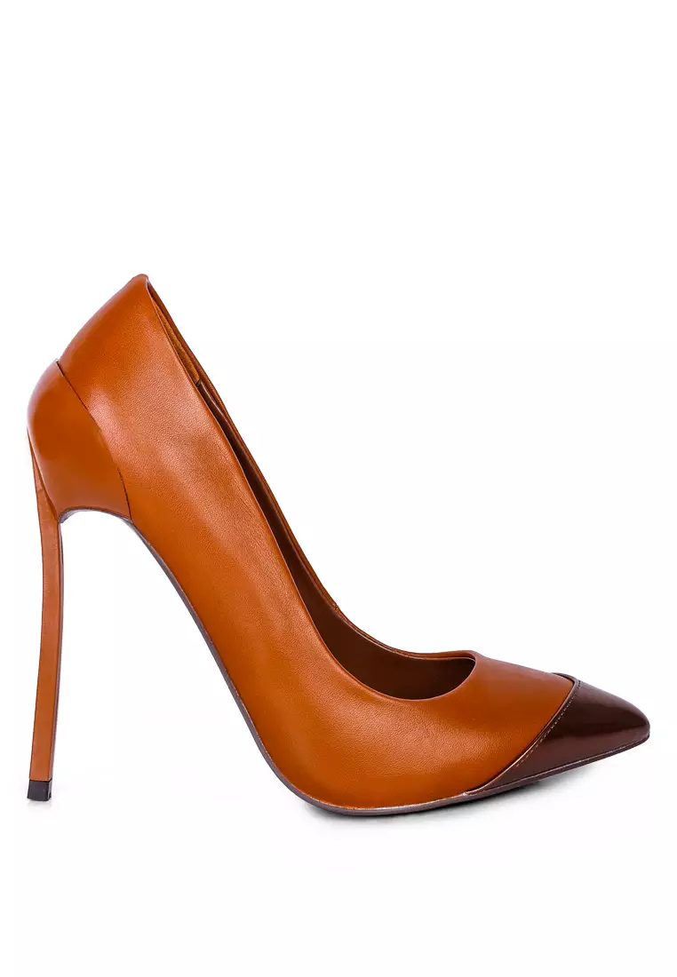 Tan stiletto heels shop