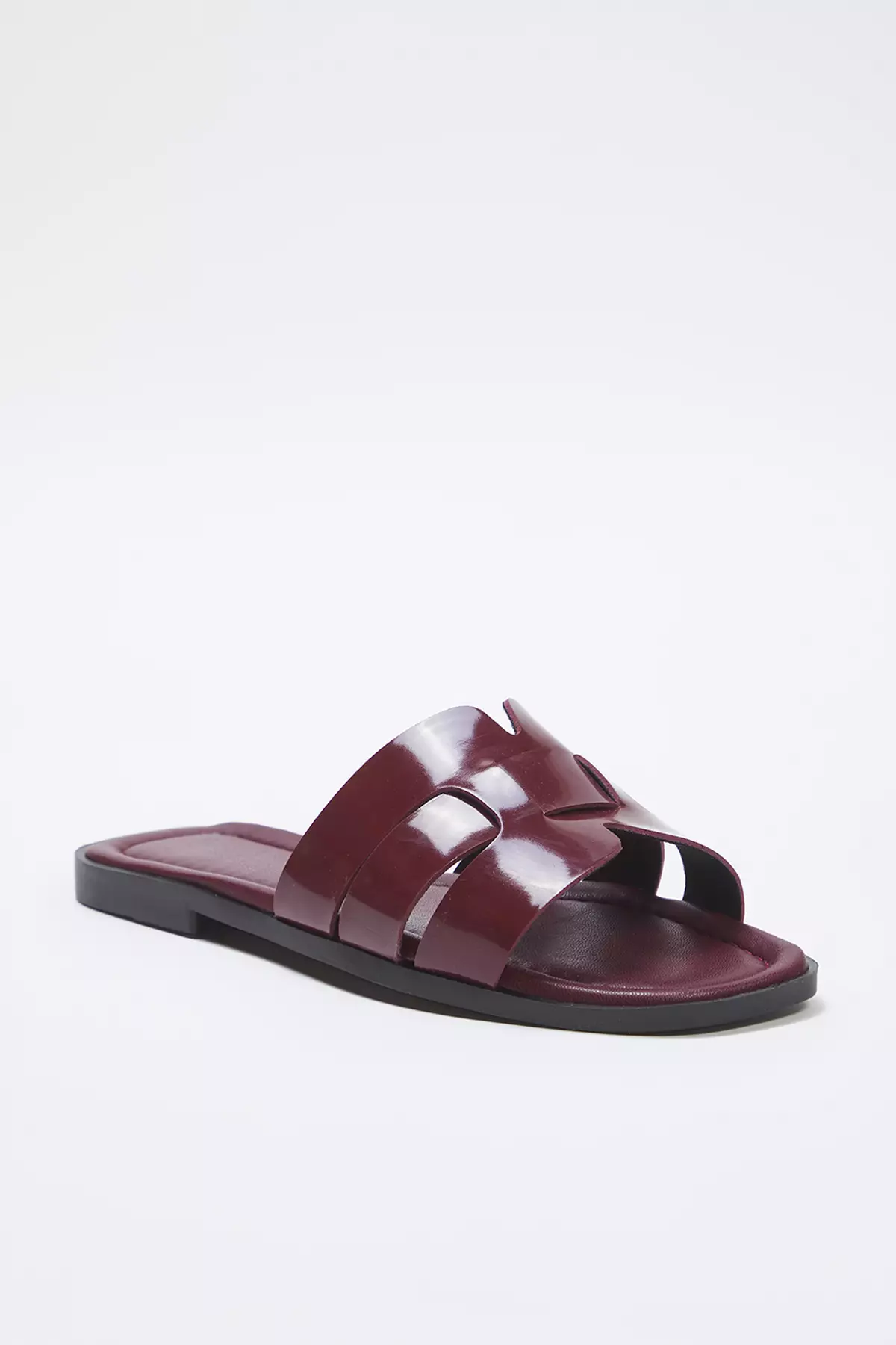 Claret Red Single Band Daily Women's Slippers Takss24Te00010