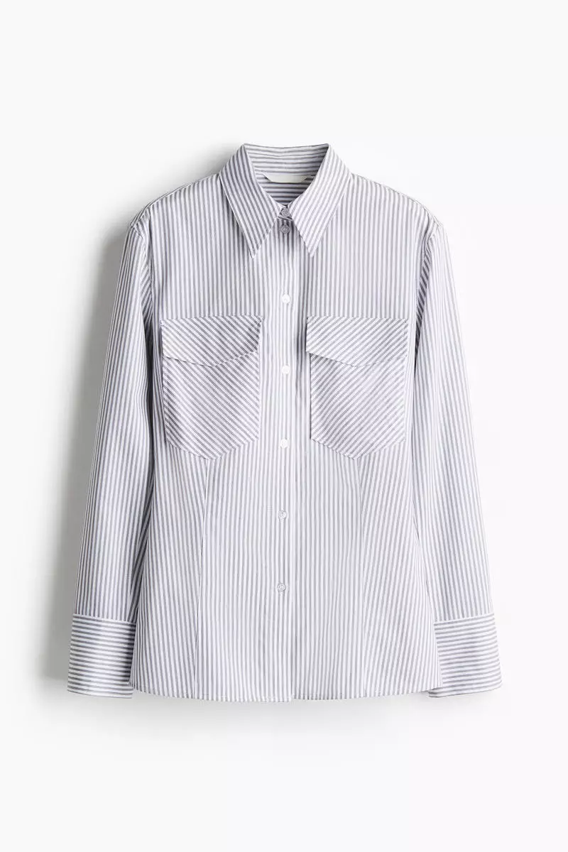 Fitted poplin shirt
