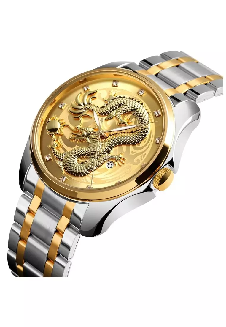 Jam Tangan Kasual Analog Pria Waterproof Strap Tali Material Stainless Steel AG80 ORIGINAL