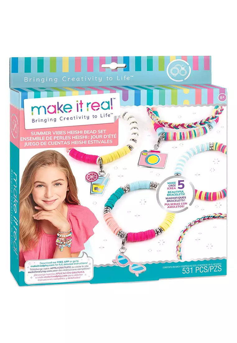  Make It Real - Juicy Couture Absolutely Charming Bracelet  Making Kit - Kids Jewelry Making Kit - DIY Charm Bracelet Making Kit for  Girls - Friendship Bracelets with Charms for Girls