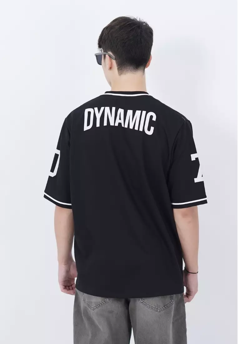 Ryusei Kaos Pria Boxy Oversize Dynamic Black