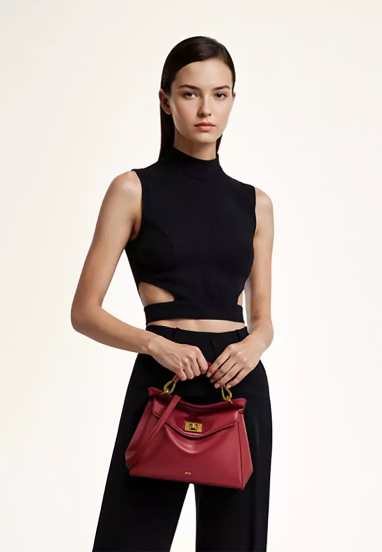 Lucia Classic Top Handbag - Red