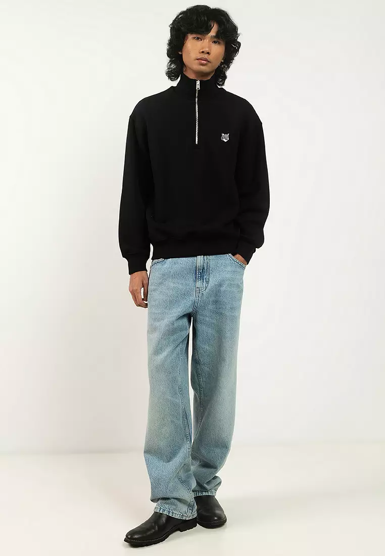 Buy Maison Kitsune Fox Head Comfort Half Zip Sweatshirt 2026