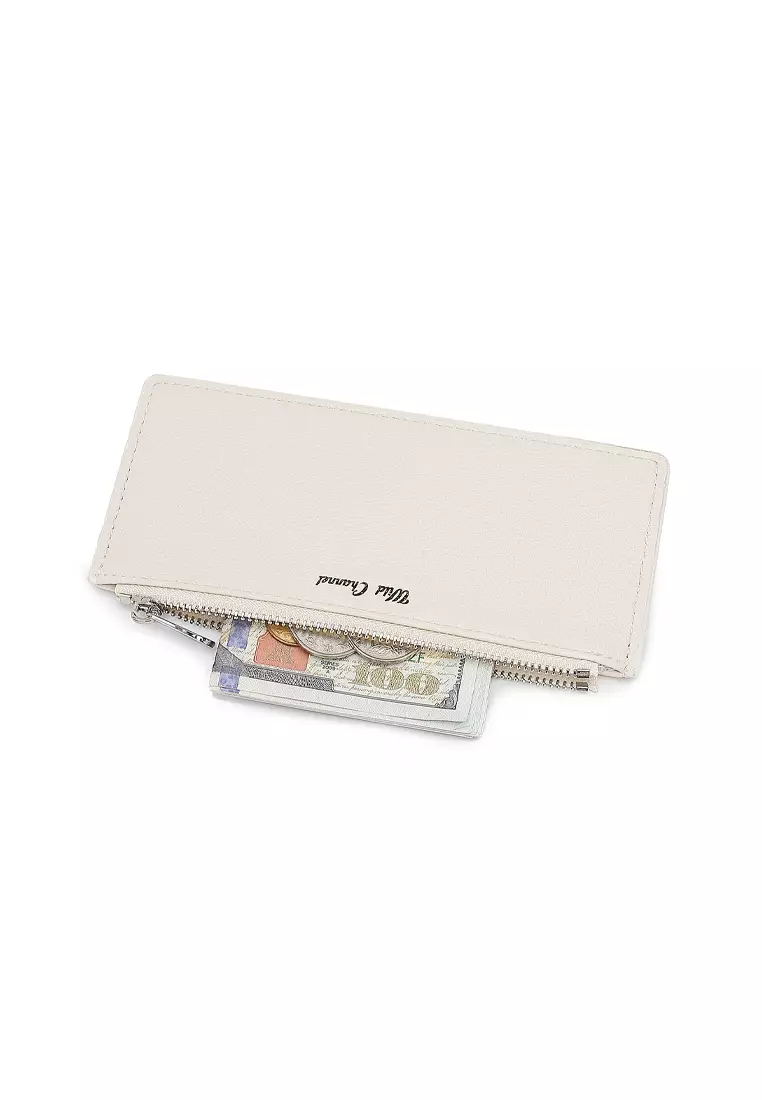2 In 1 Long Purser with Coin Purse - White
