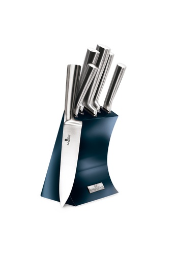 Berlinger Haus Berlingerhaus 6 Pcs Stainless Steel Knife Set with Stand - Aquamarine Metallic Line 4C81EHL0EC7C4FGS_1
