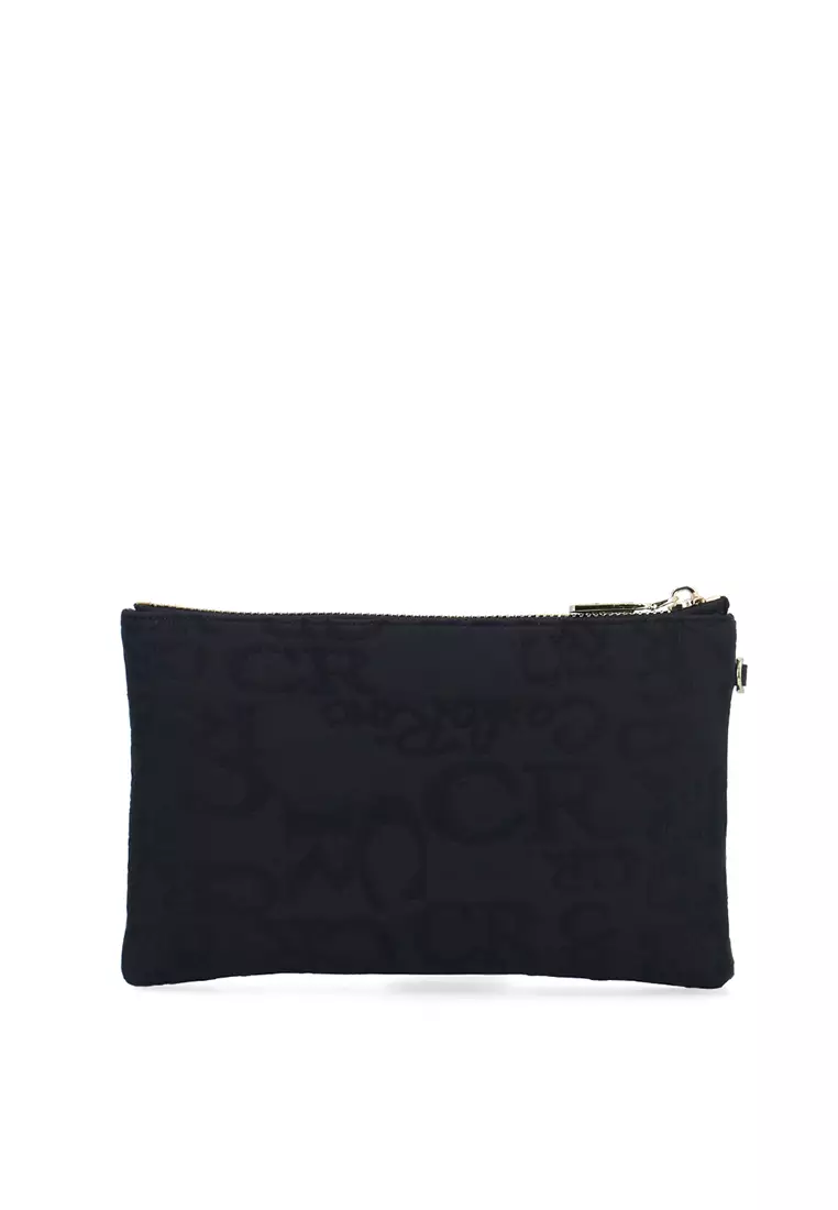 CR Monogram Continental Wristlet - Black