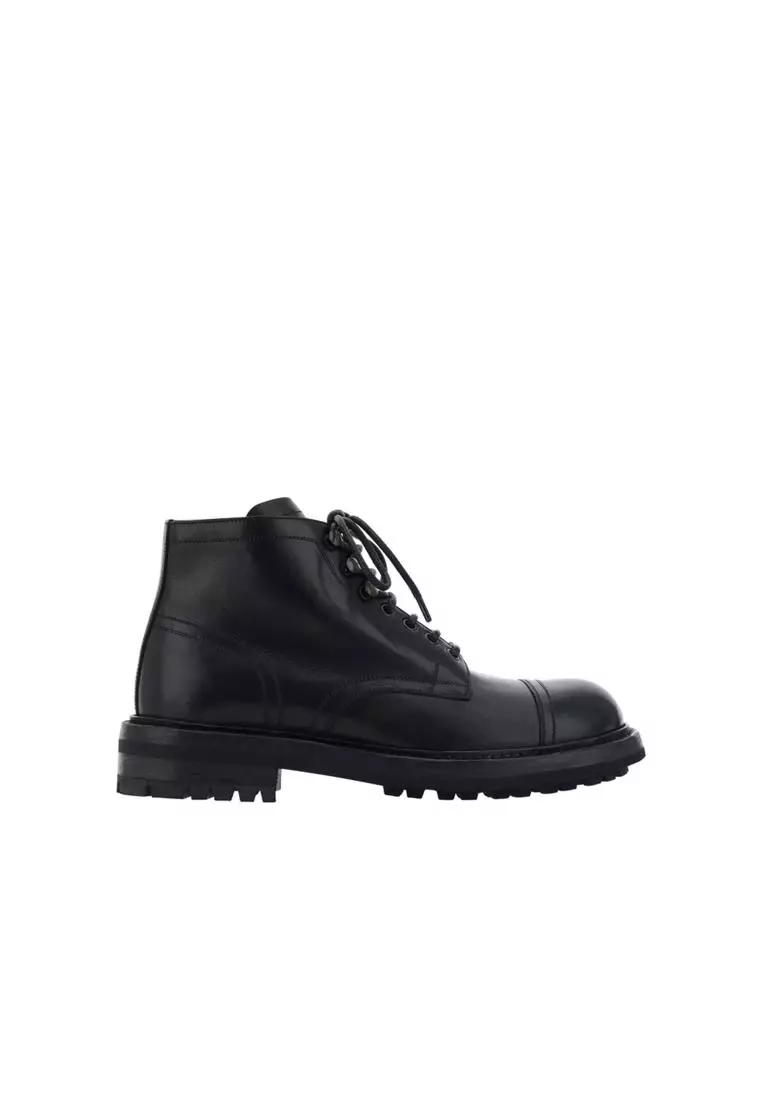 dolce and gabbana lace up boots