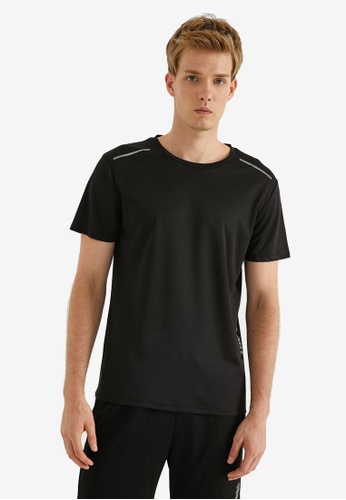 KOTON black Short Sleeve Print T-Shirt 84D40AAB86FBC7GS_1