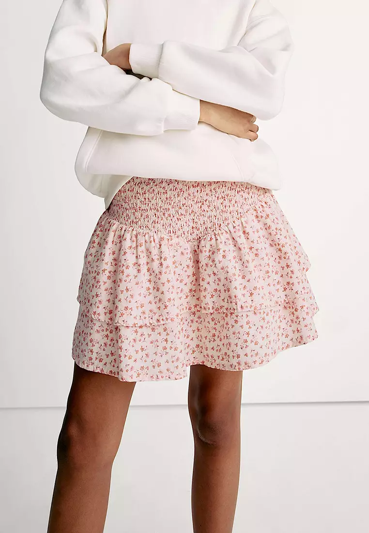 Cotton Rich Ditsy Floral Skirt