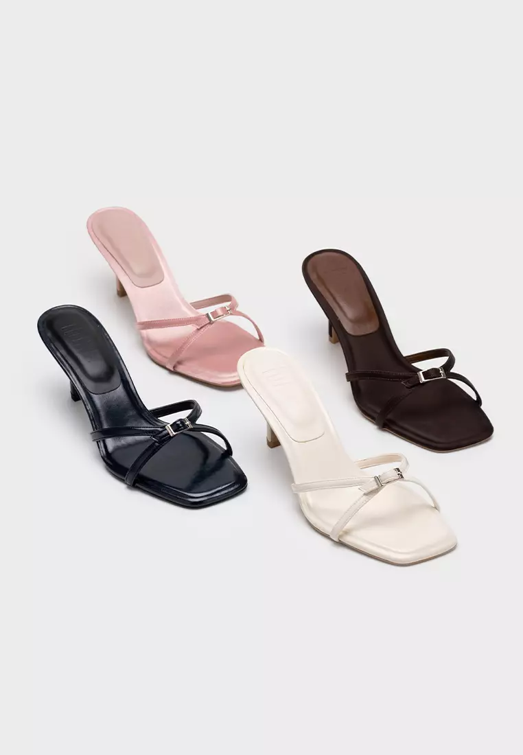 CLOUDFOAM SQUARE TOE STILETTO HEEL SLIDE