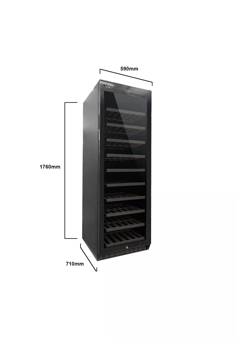 Acalava 168 bottles 450L constant temperature compressor wine wood frame cooler box ALWC