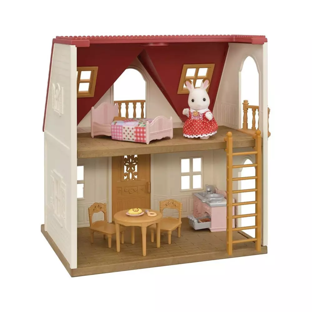 SYLVANIAN FAMILIES SET RED ROOF COSY COTTAGE STARTER HOME ESFH55677