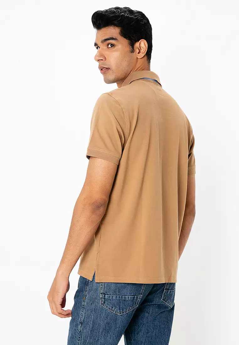 Contrast Pique Polo Shirt