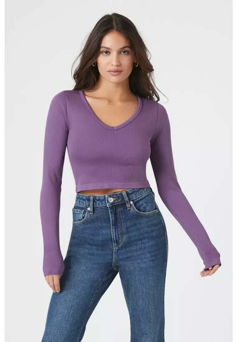 Forever 21 purple crop top 2025