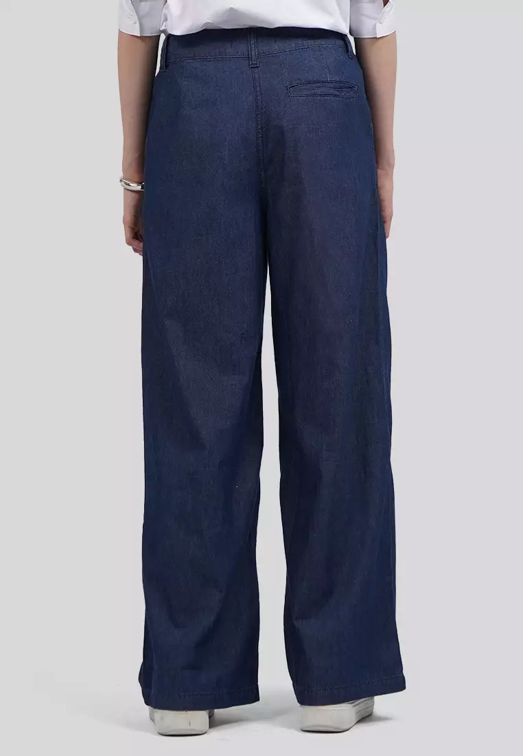 Wide Leg Light Denim Pants