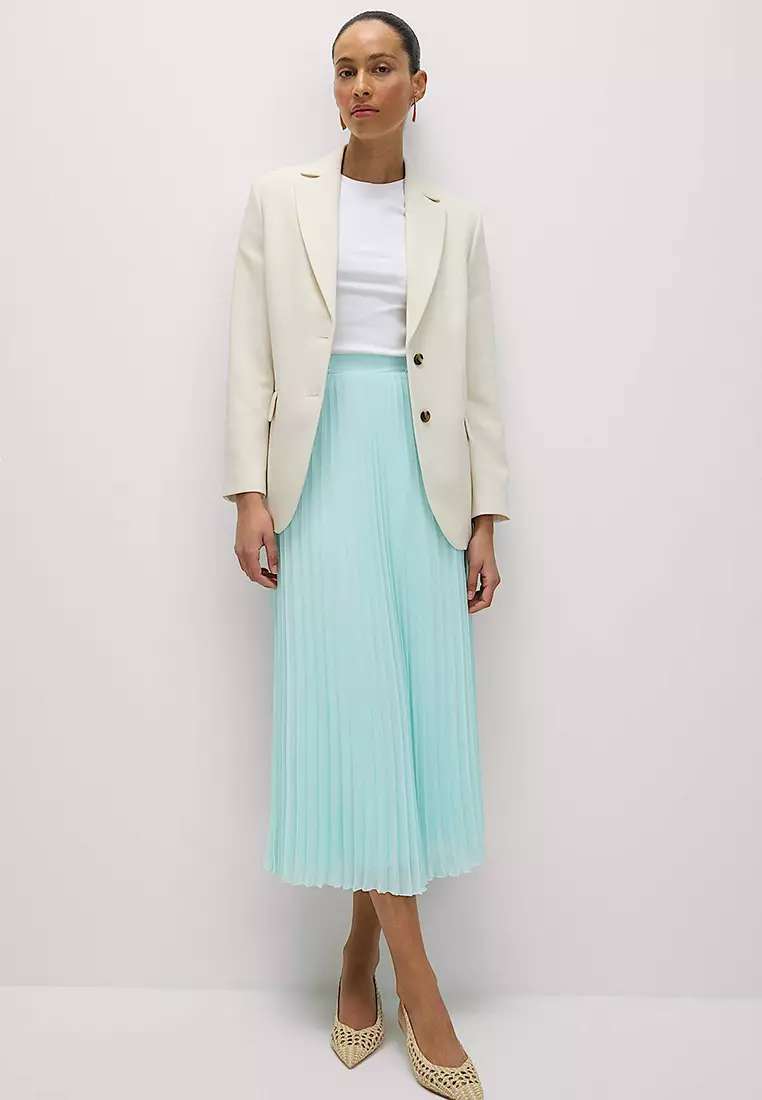 Plissé Pleated Midaxi Skirt