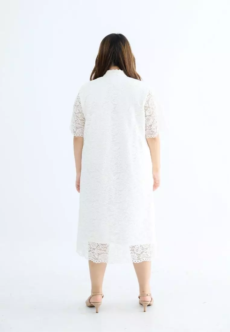 Plus Size Party Dress Jia White