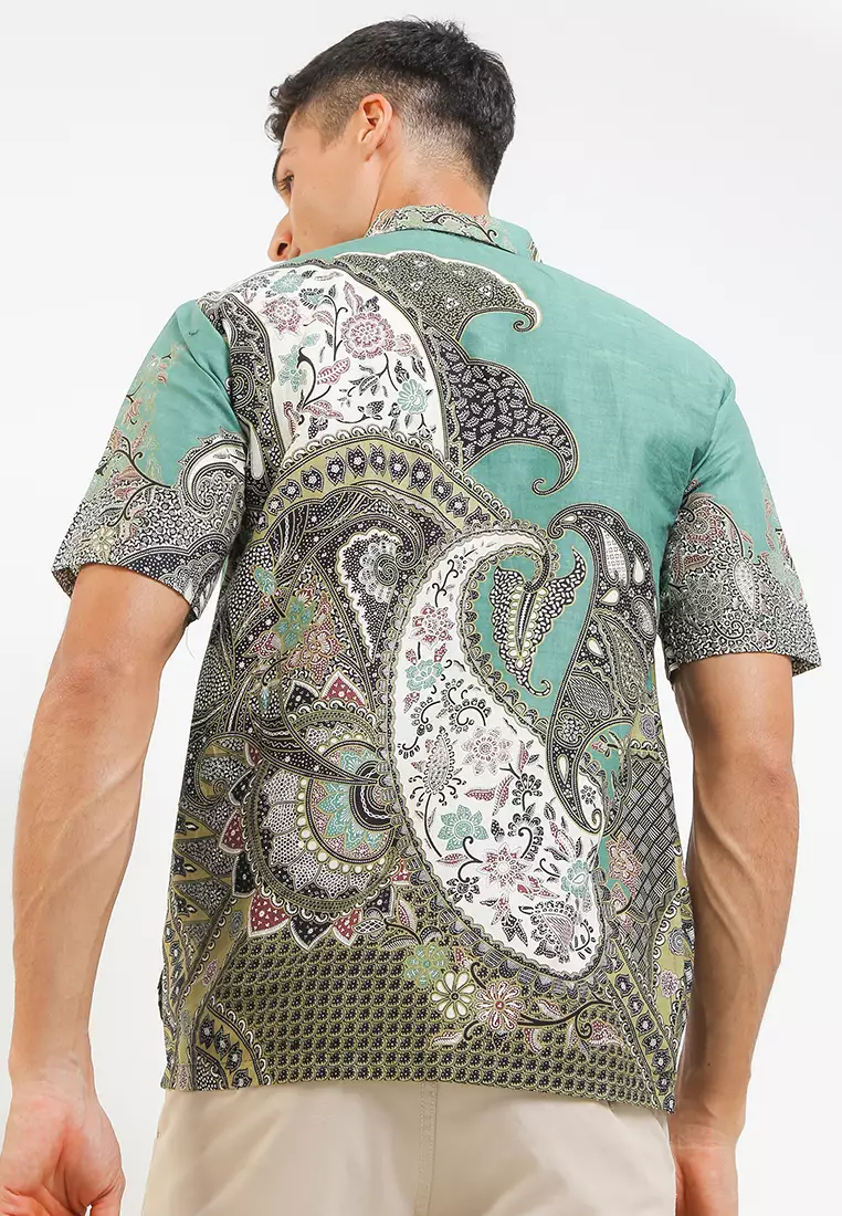 Cleopatra Kemeja Batik Premium Pria Casual Modern Lengan Pendek
