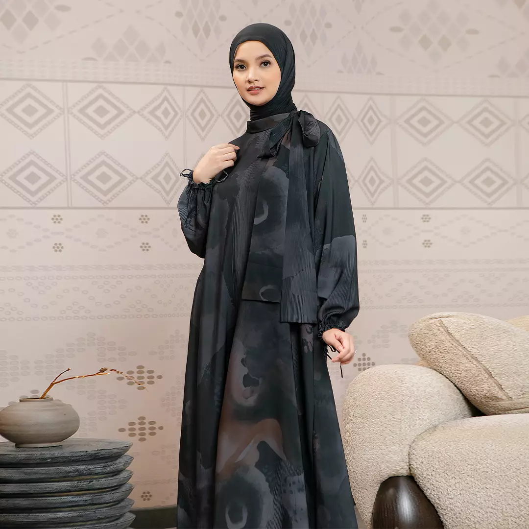 Sefira Sarimbit Series Dress Dewasa Ash Black