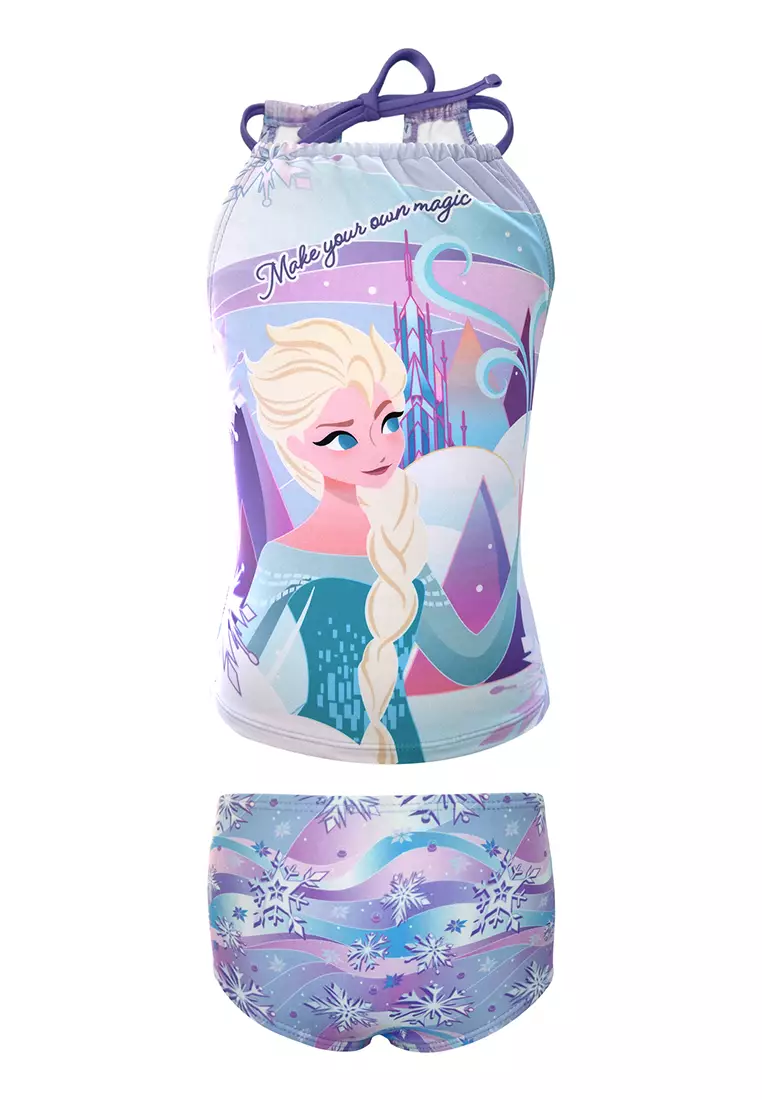 Buy Disney Frozen Tankini Set With Self-Tie Back Closure Swimwear For ...