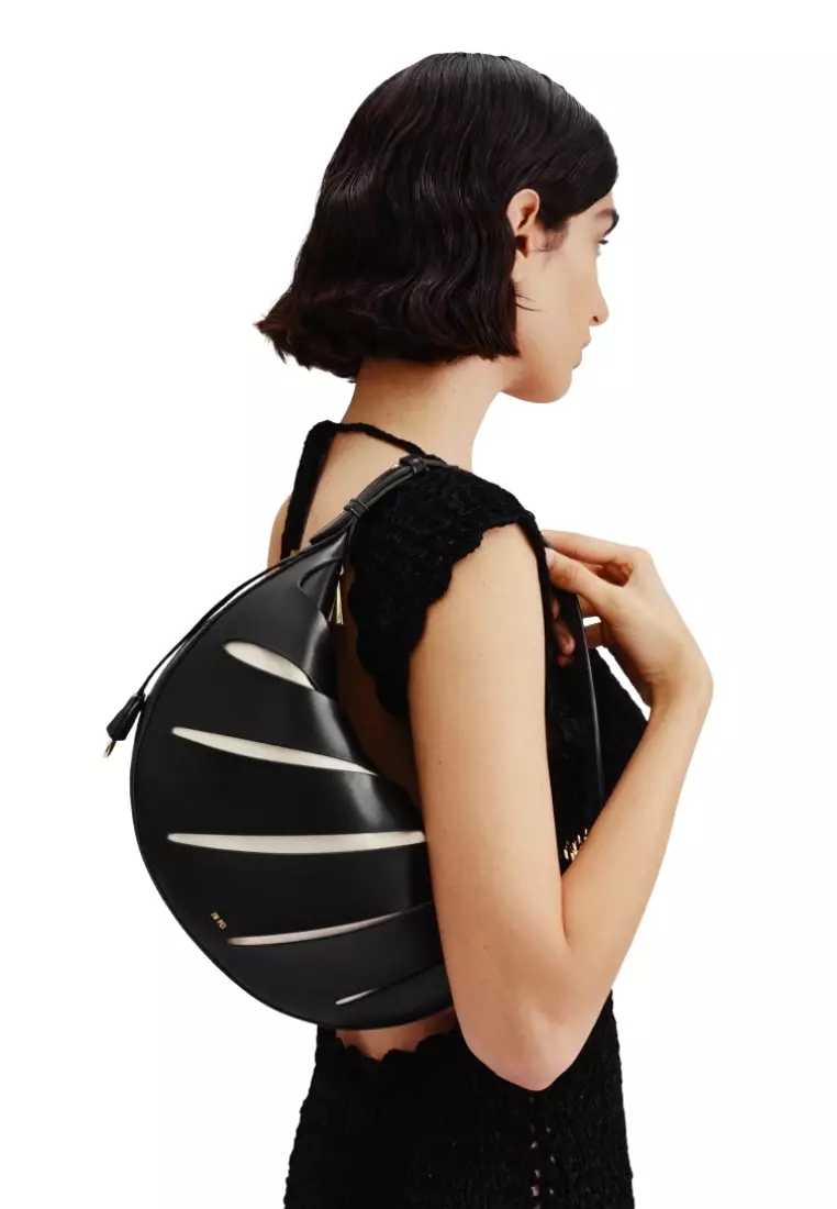 Jana Hollow Out Shoulder Bag - Black