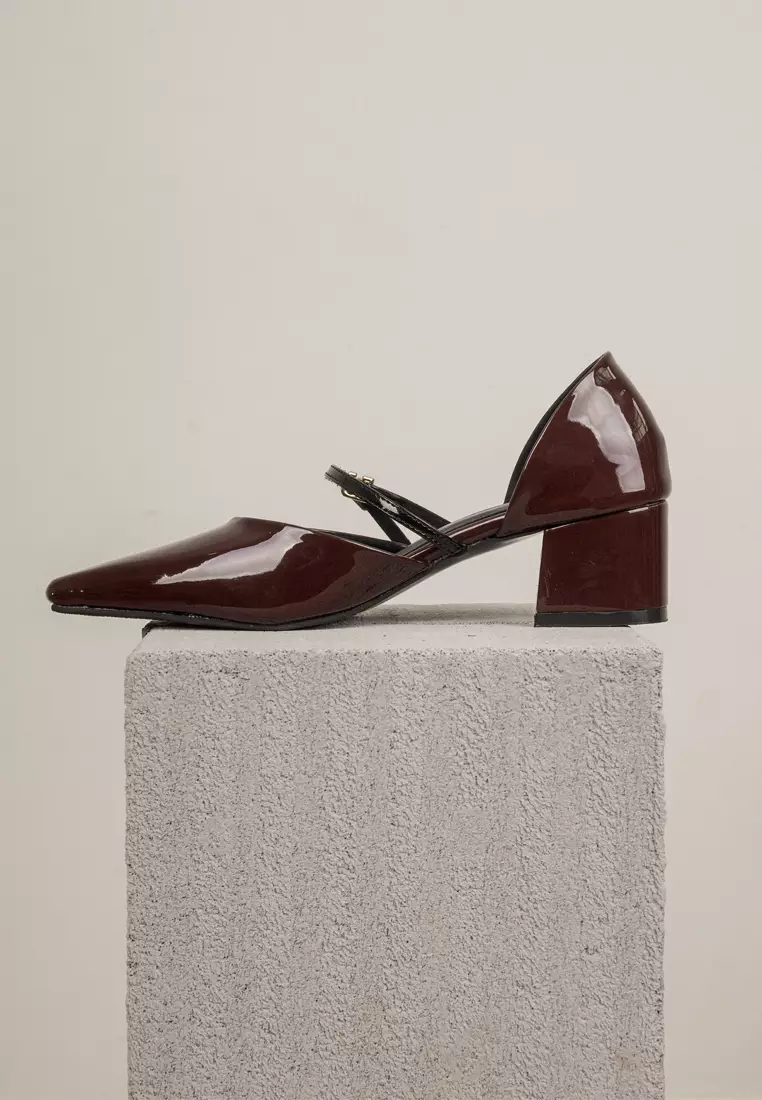 Geneve Block Heel Square-toe Shoes