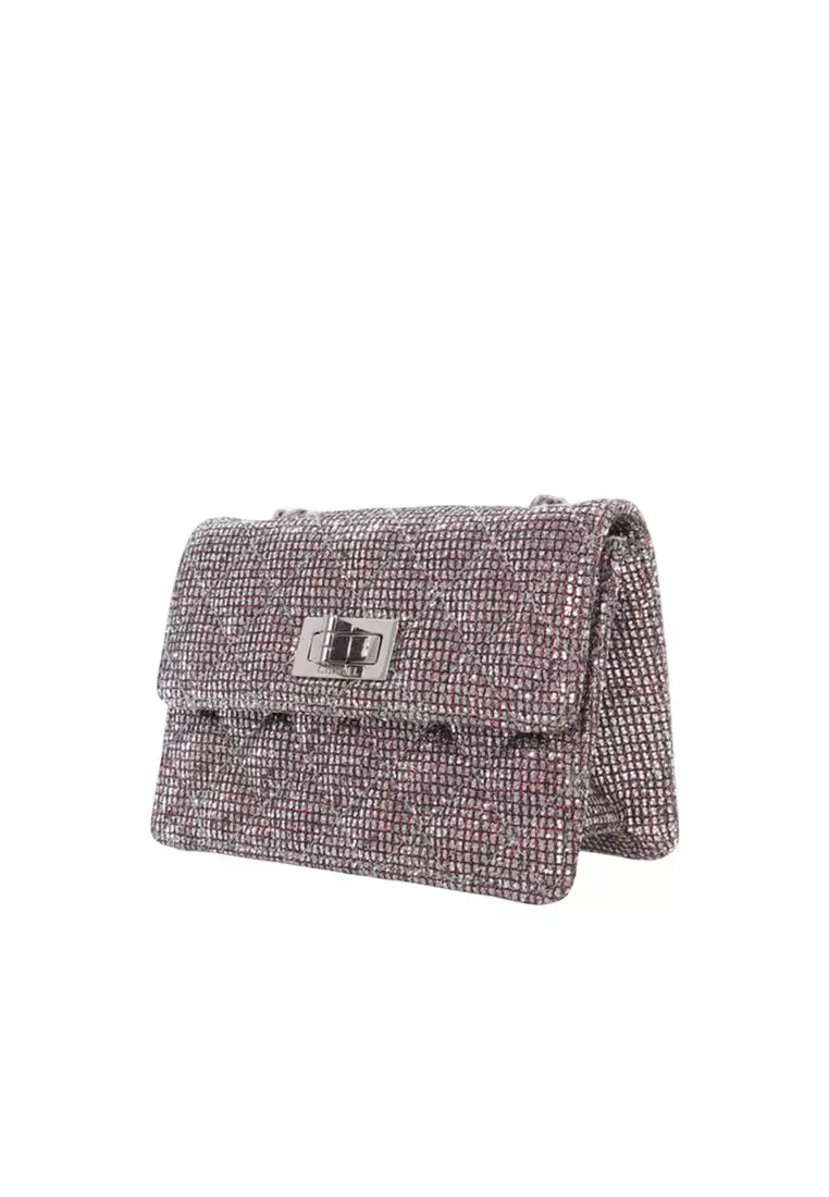 Pre-Loved Chanel Mini Glitter Canvas Reissue 2.55 Flap