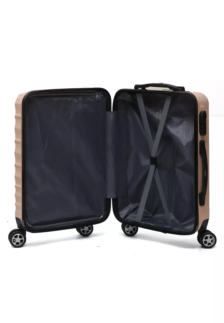 Carlton Tas Koper Hardcase Unisex Size 20Inch Suitcase Combination Lock Large Compartment Material ABS+PVC Coated ORIGINAL - Light Coral