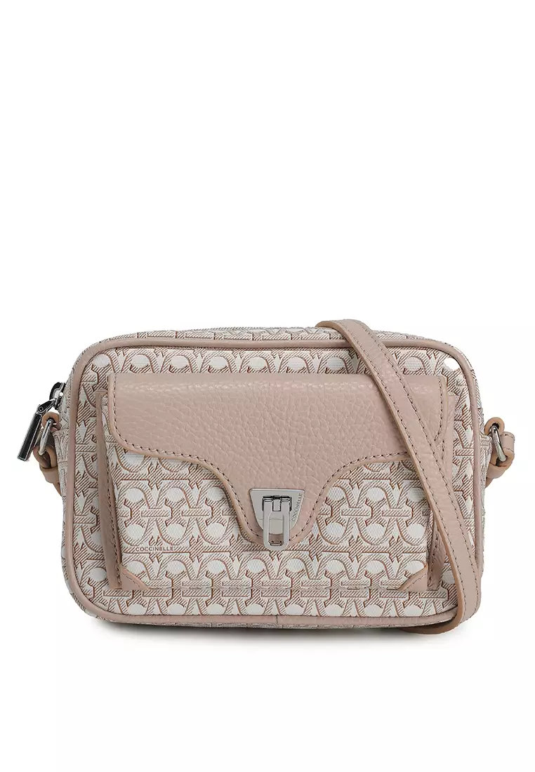 Coccinelle Portafoglio Monogram Zip Around – Pelle Multi Cognac – 18 Cm – 7 Slot Carte E Monetina