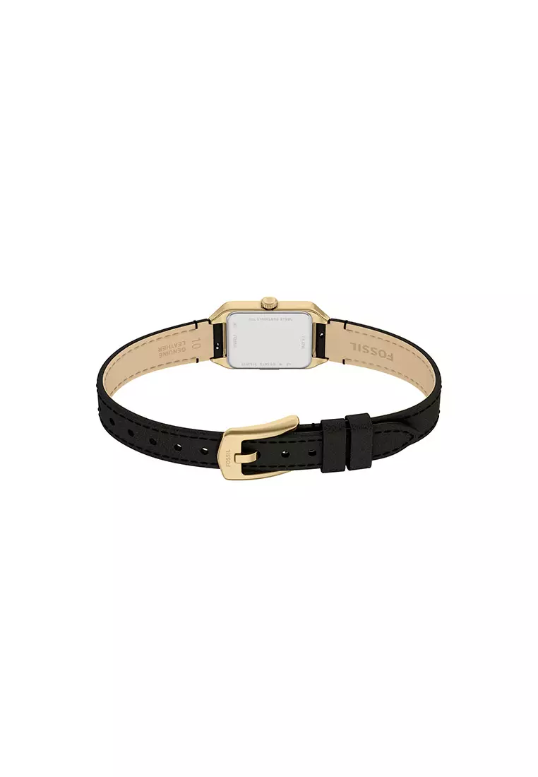 Raquel Black Leather Watch Es5470