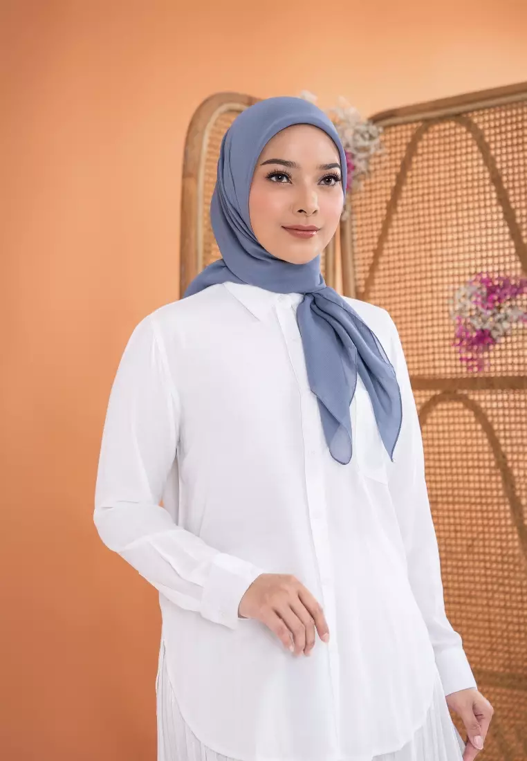 ZM Zaskia Mecca - Sana Dark Grey Hijab Kerudung Segi Empat