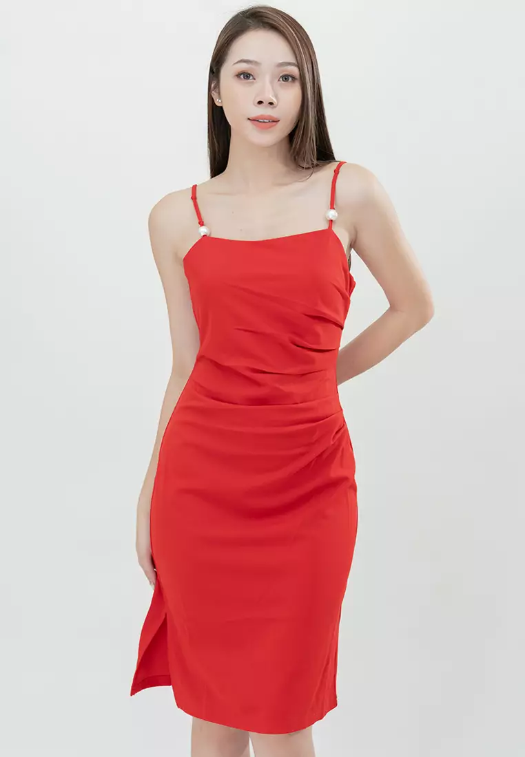 laubeblanc Side-buckle Drape Dress ノースリーブ