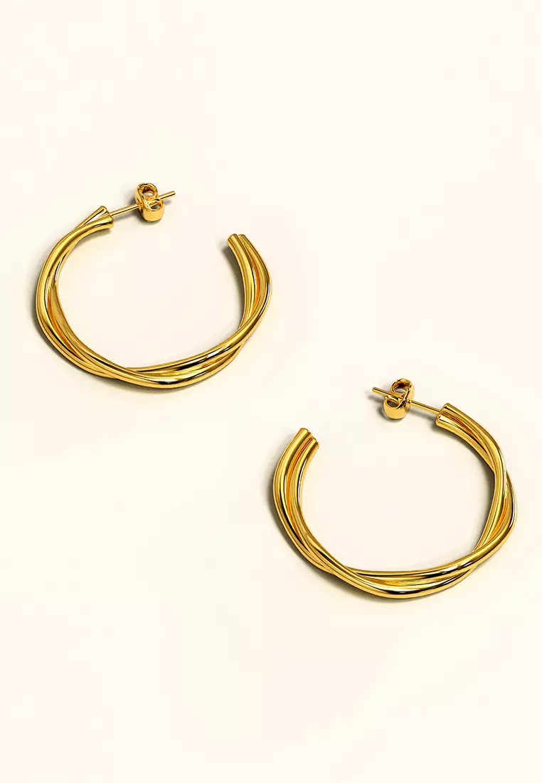 Elsa Gold Stud Earrings