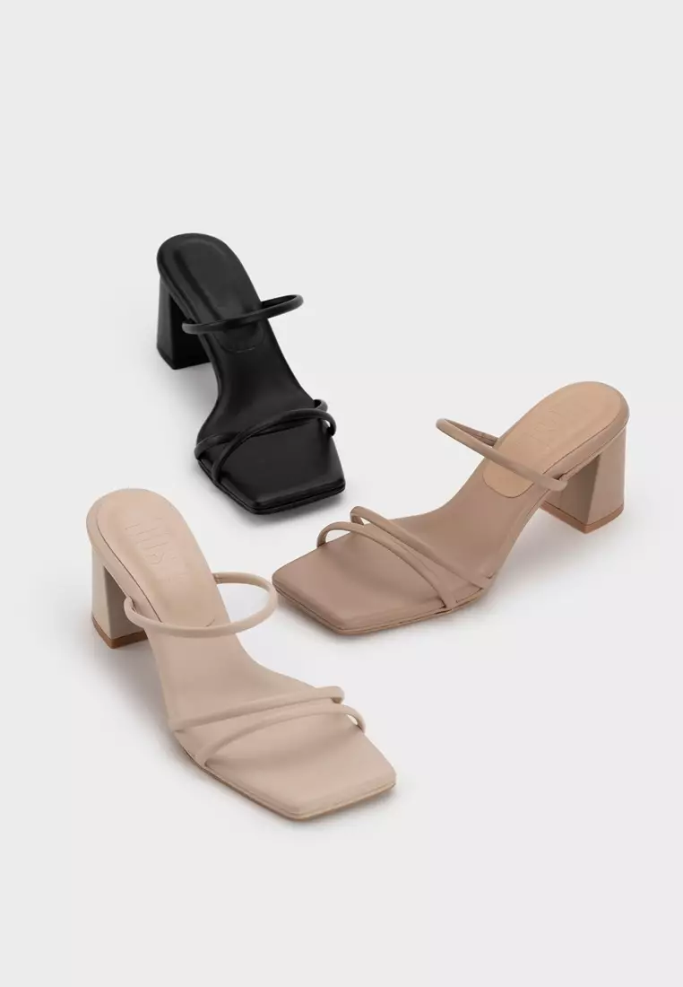 CLOUDFOAM STRAPPY BLOCK HEEL SLIDE