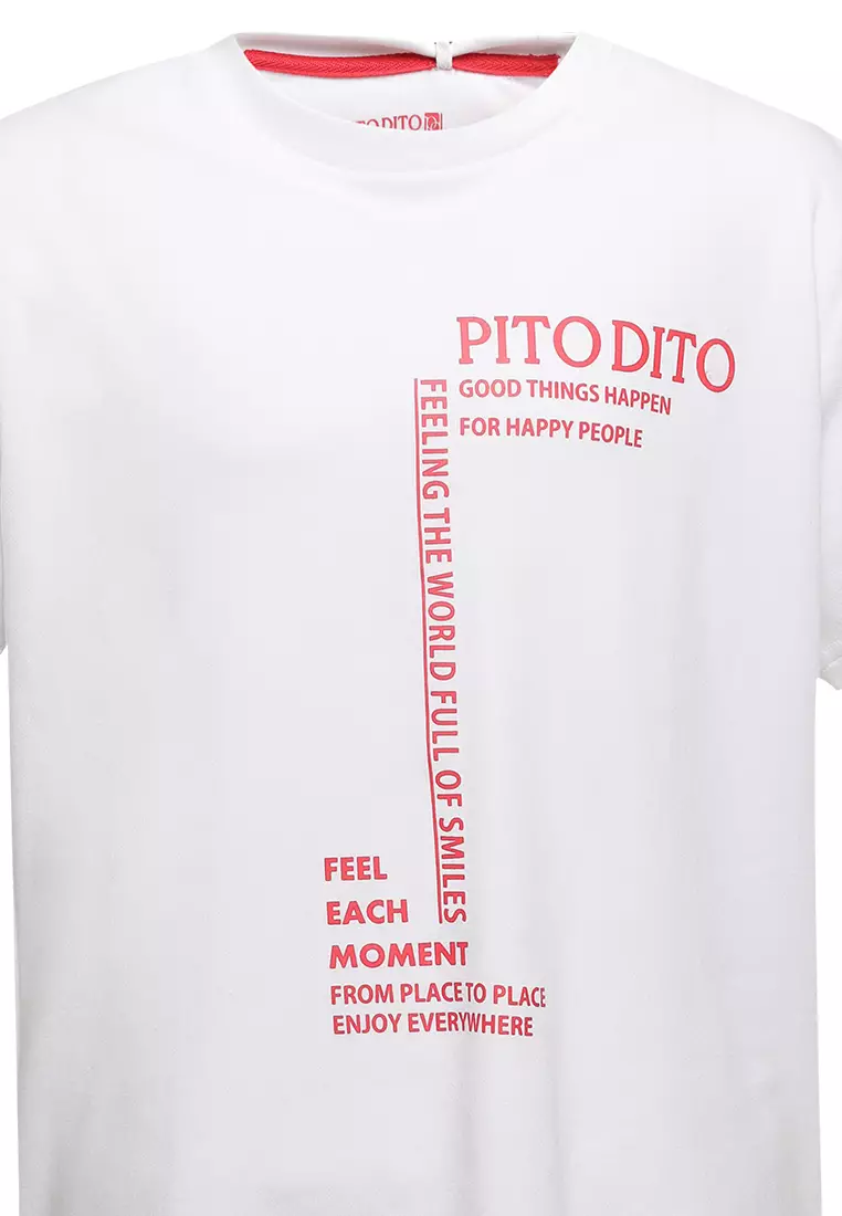 Pito Dito Boy Joshka T-shirt Anak Putih