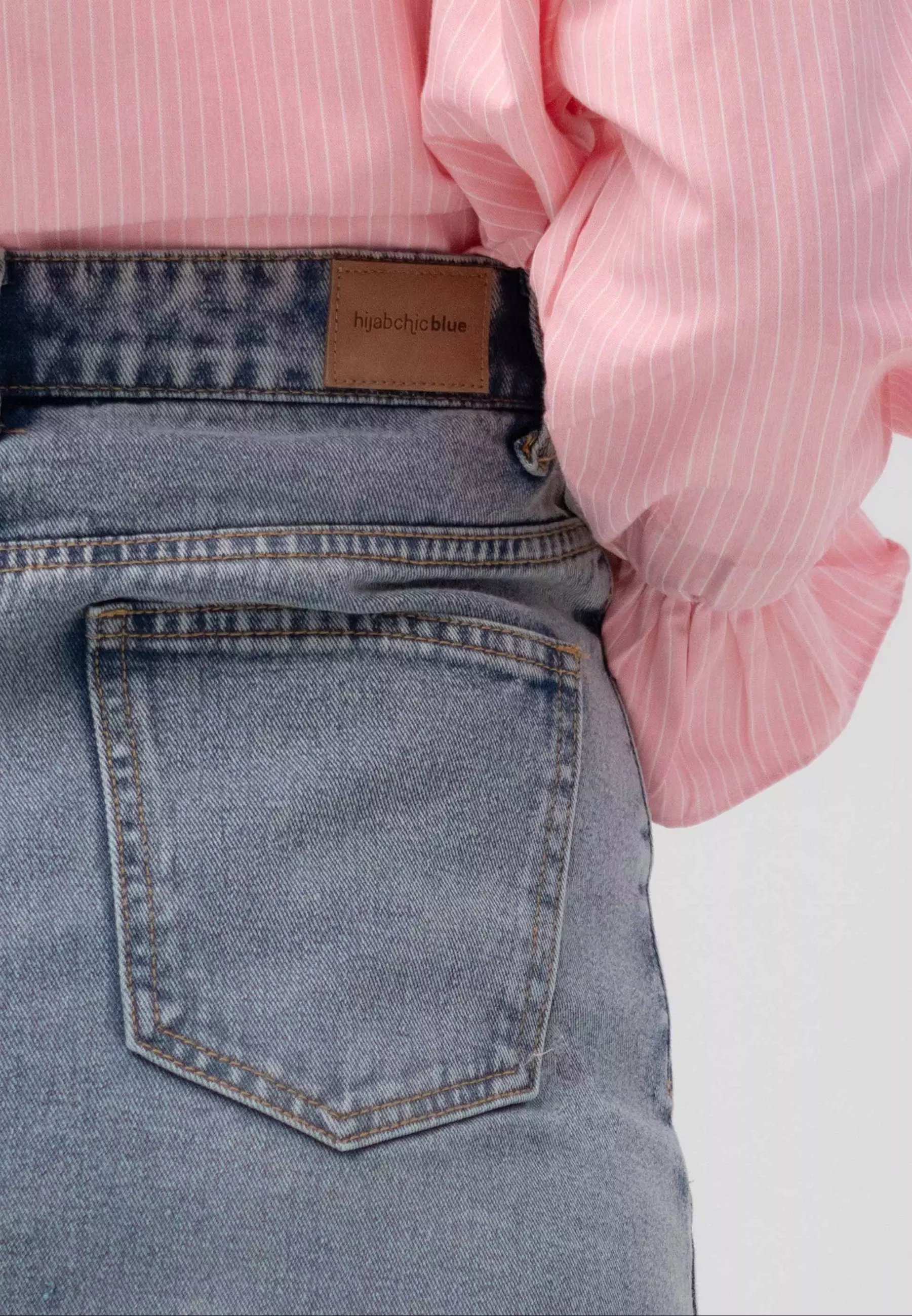 HijabChic Marina Light Sand Denim Skirt