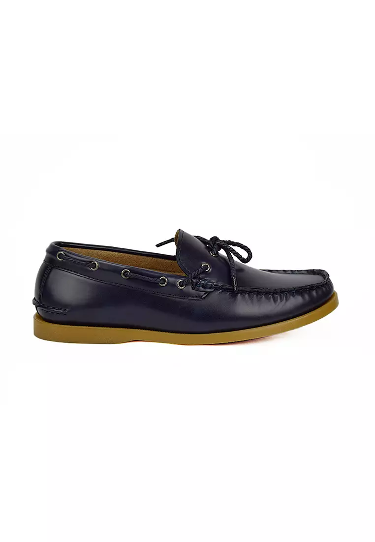 Men's Casual Boat Shoes MW 22339 Navy Blue C16