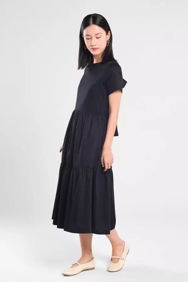 Minimal - Marizza - Dress A Line - Black Warna Black