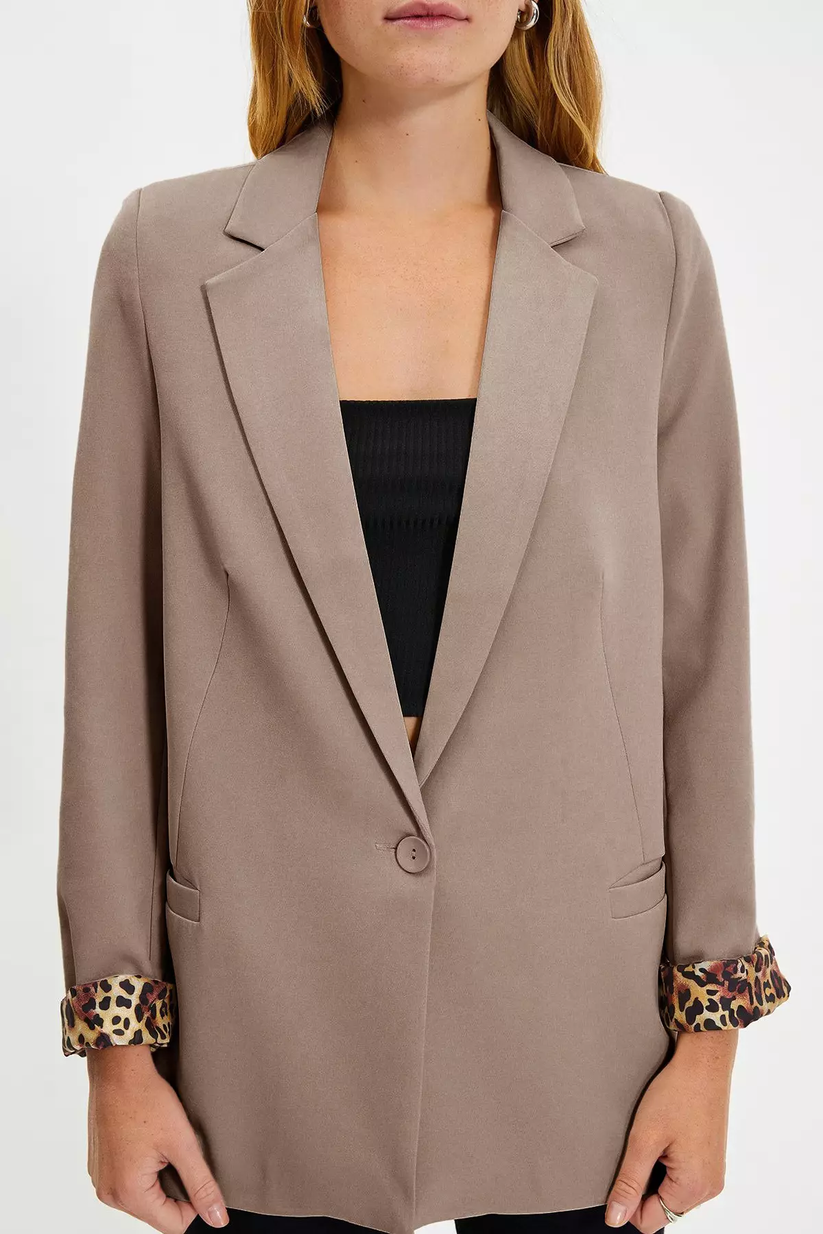 Printed Lining Blazer Jacket