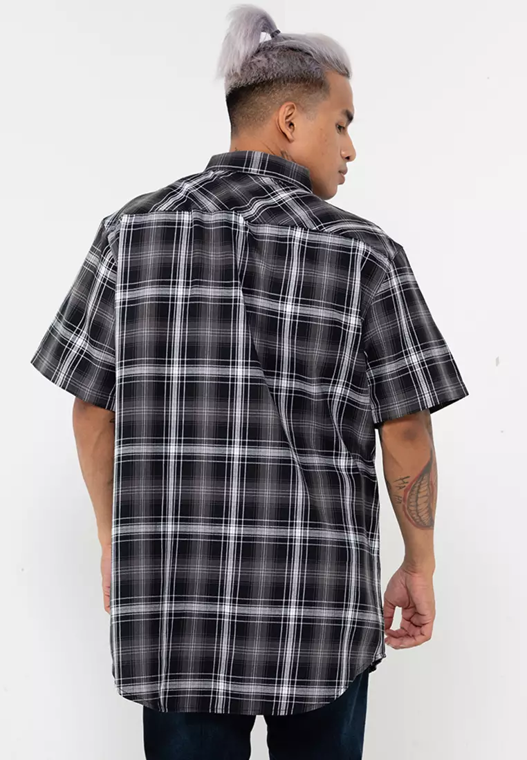 Harley-Davidson Backing It In Plaid Shirt