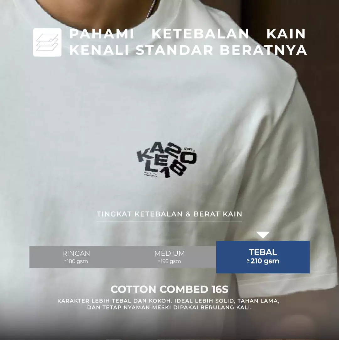 Kale Miles White / Kaos Boxy Fit / kaos heavy weight cotton / atasan kaos pria / baju kaos pria / kaos basic pria / kaos korea