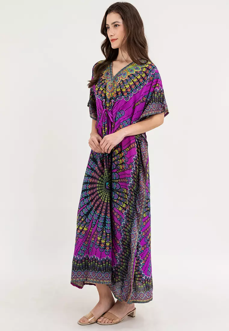 Victoria Vneck Kaftan Dress
