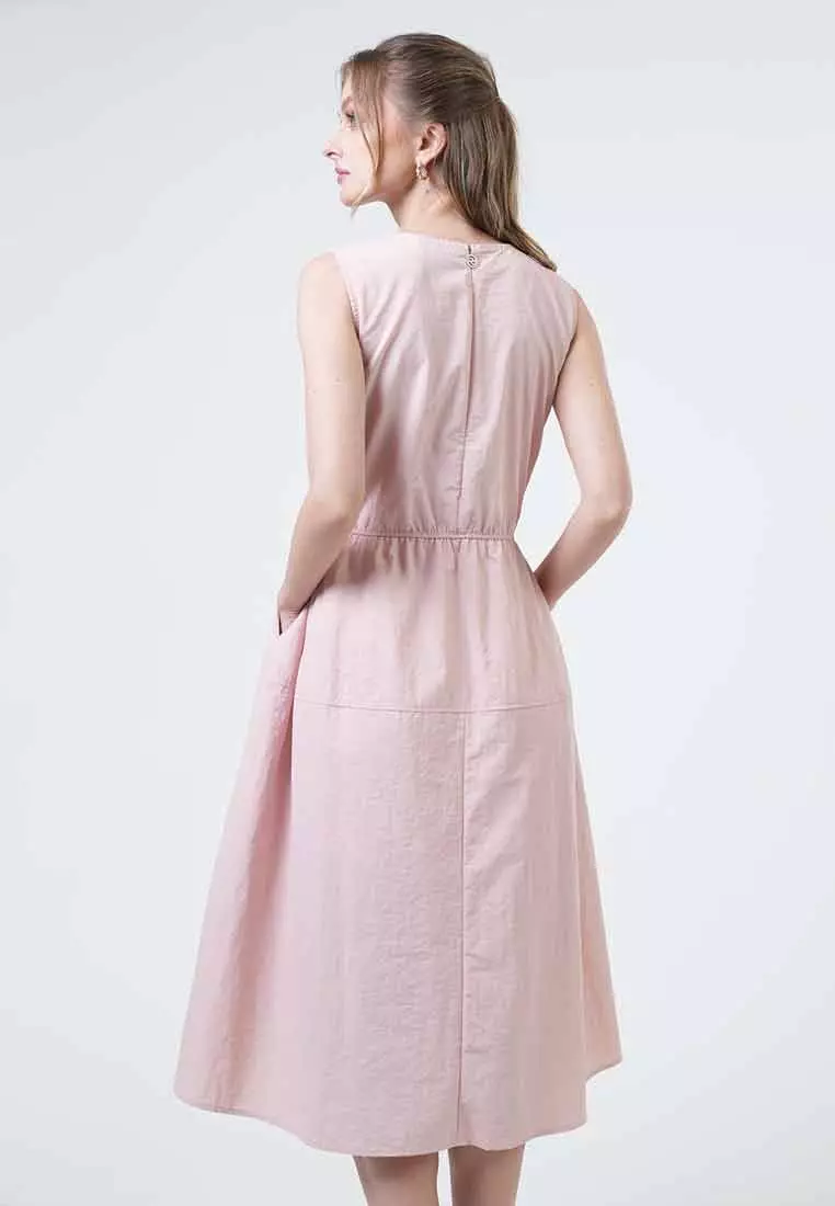 Andrea Panelled Midi Dress with Belt