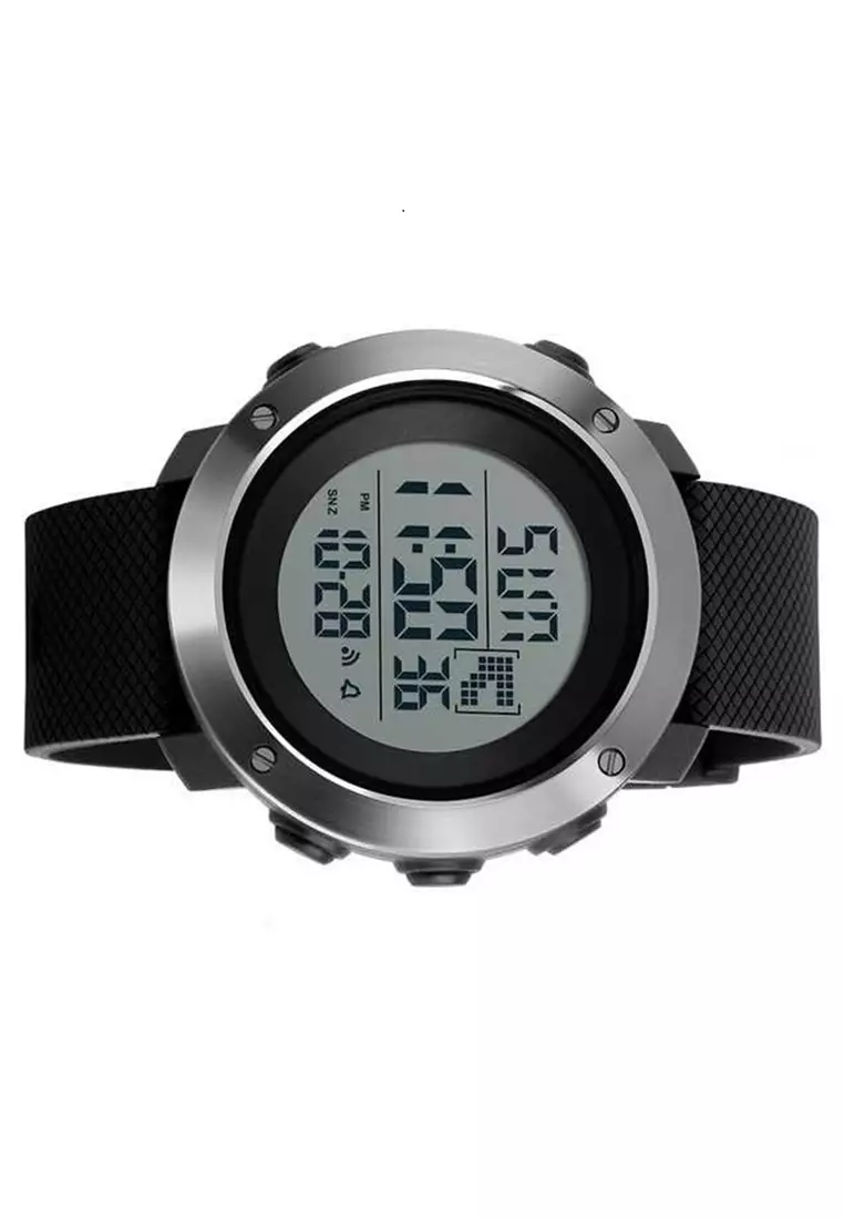 Jam Tangan Kasual Digital Pria LED Waterproof Strap Tali Material Silicone YY45 ORIGINAL