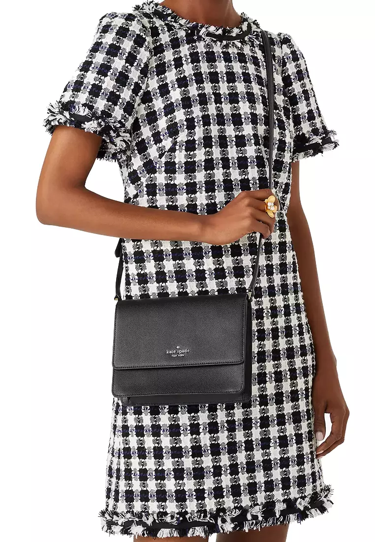 Kristi Flap Crossbody Bag in Black kb430