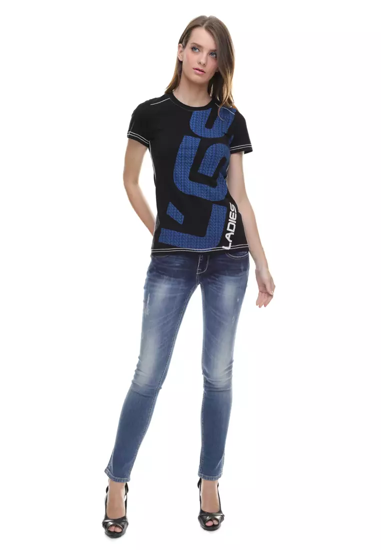 LGS - Regular Fit - Kaos Wanita - Ladies Logo - Hitam - LTS.555.T846M.018.C