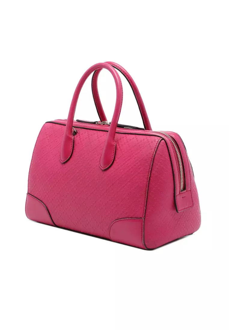 Pre-Loved Gucci Diamante Bright Calfskin Boston Bag