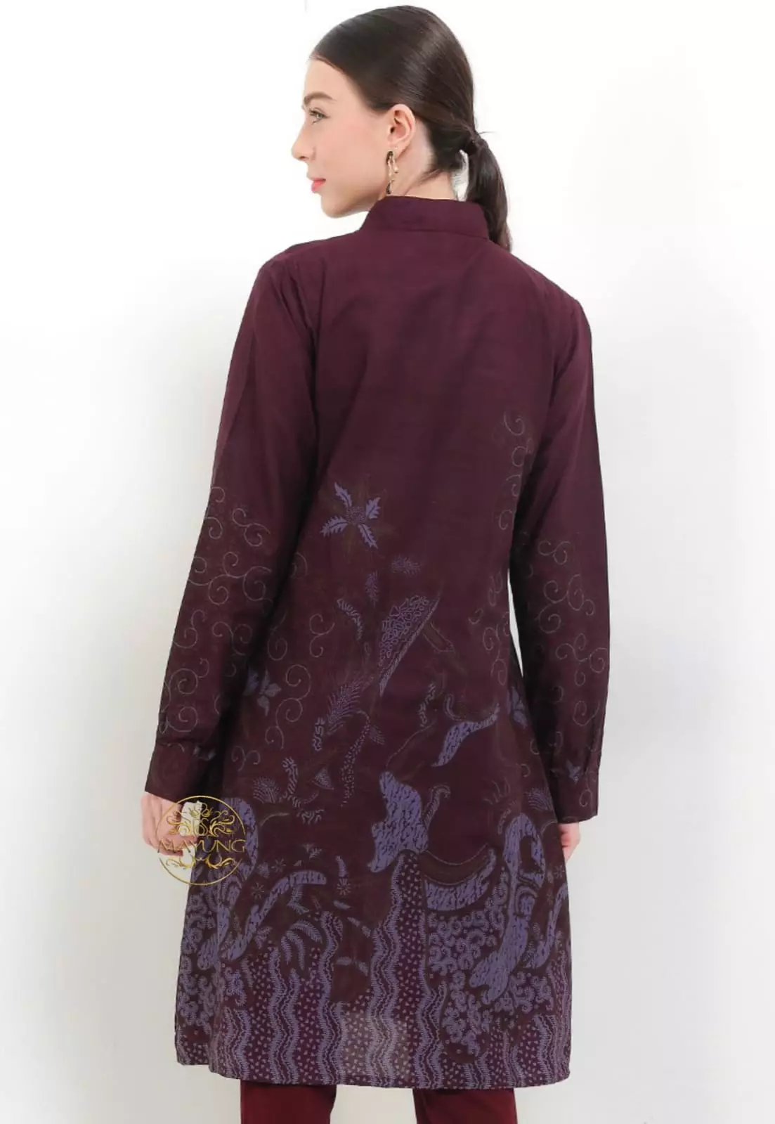 Tunik Batik Reksa Burgundy Premium NLN